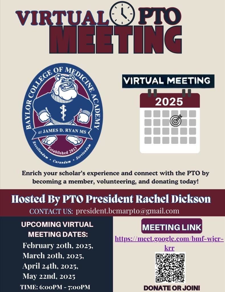  Upcoming Virtual PTO Meeting Dates